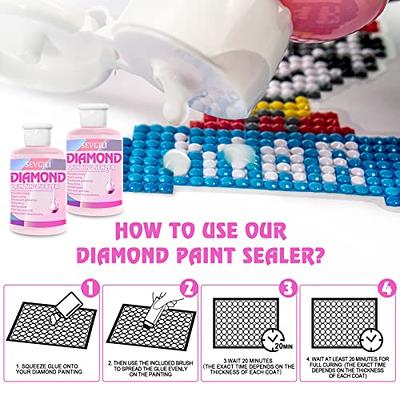 Diamond Painting Sealer Kits 240ML with Brushes, Diamond Art