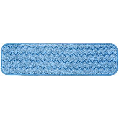 Lavex 18 Blue Microfiber Hook & Loop Wet / Dry Mop Pad