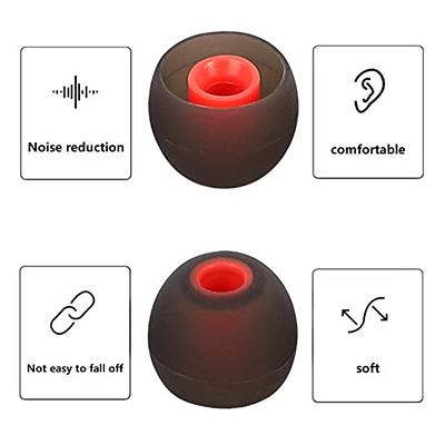 Earbud Tips Soft Silicone Earbuds Replacement Tips Fit for in-Ear  Headphones(Inner Hole from 3.8mm -4.2mm Earphones) 9 Pairs S/M/L,Black