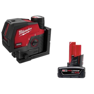 Green 100 ft. Cross Line and Plumb Points Rechargeable Laser Level with  REDLITHIUM Lithium-Ion USB Battery and Charger