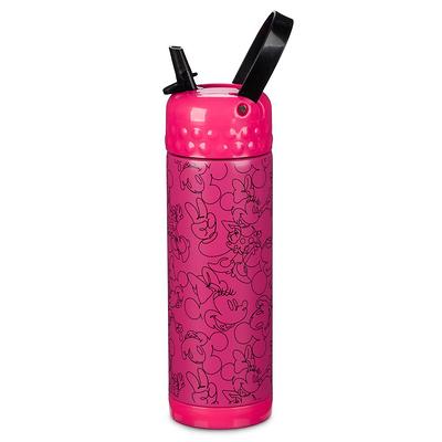 Minnie Mouse Water Bottle with Built-In Straw