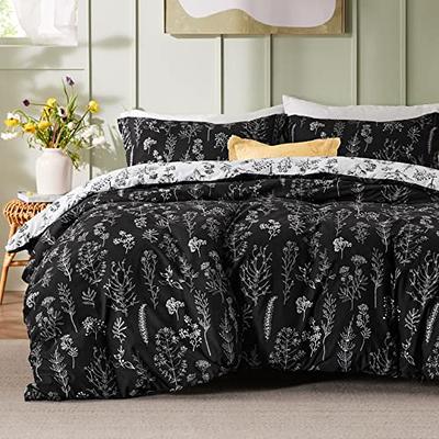 Bedsure 3 Pieces Sage Green Floral Comforter Sets, 1 Soft Reversible  Botanical Flowers Comforter and 2 Pillow Shams, Queen Size 