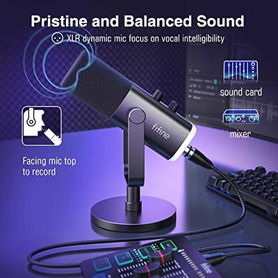 FIFINE USB Gaming Streaming Recording PC Microphone Kit, RGB Condenser  Computer Mic Bundle for Podcasts, Audio, Vocal, Video on  Mac/Desktop/Laptop