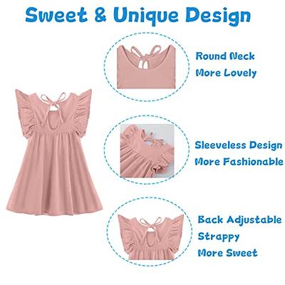 Toddler Beach Casual Summer Dresses Strap Kids Baby Girls Sleeveless  Clothes Girls Kids Clothes Set for Spring