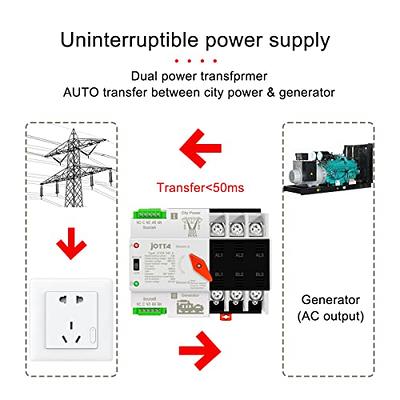 Dual Power Automatischer Transferschalter AC 400V 4P 100A