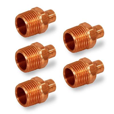 The Plumber S Choice 1 In Sweat X 1 1 4 In Mip Copper Reducing Male Adapter Fitting 5 Pack Brown Yahoo Shopping