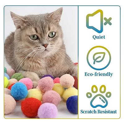 OUDDODU Cat Toys Balls with Launcher,Interactive Fuzzy Soft Balls with 100  Pcs Colorful Cat Pom Pom Balls,Silent Toy and DIY Fun for Indoor Cats,Bite  Resistant and Best Gift for Cats. - Yahoo