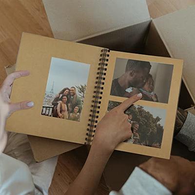 Spiral Bound Wedding Guest Book, Blank Scrapbook, Kraft Photo Album, Ring  Binder Album, Scrapbook Graduation Gift 80 Pages - Yahoo Shopping