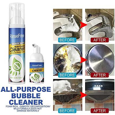 Bubble Cleaner Foam Spray,Kitchen Clean Bubble Cleaner,All-Purpose  Rinse-Free Cleaning Spray,Bubble Cleaner,Super Magic Stain Removal Foam