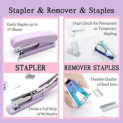 JUOPIEA Desk Organizers and Accessories Office Supplies 12PS Set with  Acrylic Stapler, Staple Remover, Pen Holder, Clips, Scissor, Phone Holder,  1 Pen