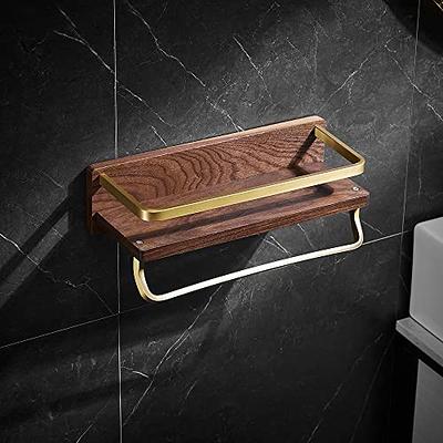 NEWRAIN Shower Rack, Wood Shower Shelves with Towel Holders for Kitchen  Toilet Bathroom Shelves Shower Storage Organizer Wall Mounted - Yahoo  Shopping