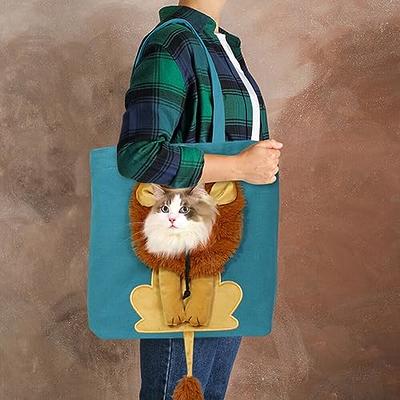  Lion-Shaped Show Head Pet Canvas Shaped Shoulder Bag, Small  Cat Dog Outdoor Carrying Travel Handbag Bag, Animal Sling Carrier, Pet  Sling Carriers for Small Dogs (Green) : Pet Supplies