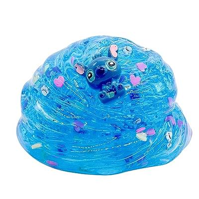 Blue Clear Slime Pink Heart Add Ins, Scented Crystal Water Jelly Slime  Stretchy Soft Putty, Big Slime Stress Relief Toy for Girls Boys Gifts Kids