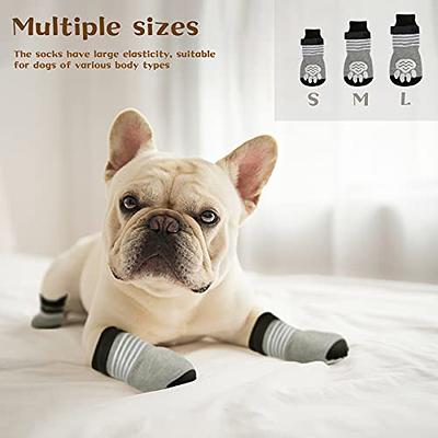 3 Pairs Double Sides Anti-Slip Dog Socks, Adjustable Dog Grip Socks, Soft  Breathable with Strap Dog Paw Protector, Cute Pet Socks to Stop Licking  Paws