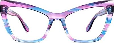 WOWSUN Sexy Cute Crystal Cat Eye Glasses Frame for Women Non-Prescription  Fake Eyeglasses Eyewear Frame with Clear Lens