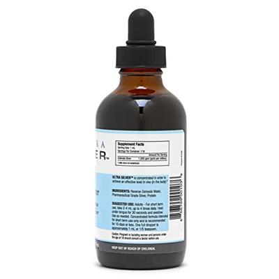 Colloidal Silver Liquid 10 ppm, 4 fl oz (118 mL) Bottle