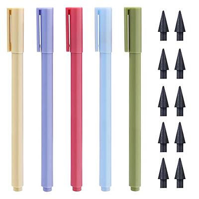 6 Sets Everlasting Pencil, Infinity Inkless Pencil with Eraser