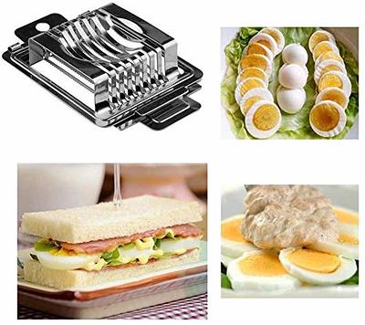 Stainless Steel Boiled Egg Slicer Eggs Cutter Chopper Cooking Gadget  Kitchen Tool