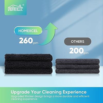 HOMEXCEL Microfiber Towels for Car,Premium Cleaning Cloth Lint Free,Scratch  Free,Strong Water Absorption,Car Washing Drying Towel for Household,Auto