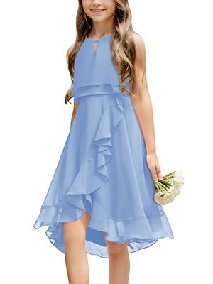 white aline chiffon garden party dress knee length