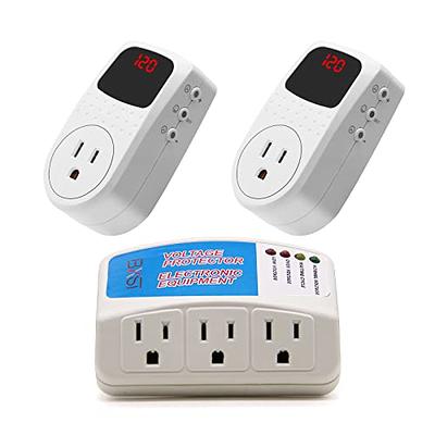 Voltage Protector, Single Outlet Surge Protector Plug in for Home Appliance  Multi Function Plug with Protection