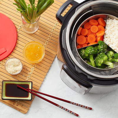 Instant Pot Official Round Cake Pan with Lid & Removable Divider, Red