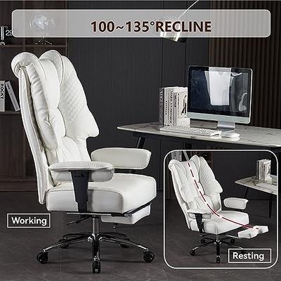 Efomao Desk Office Chair,Big High Back Chair,PU Leather Office Chair, Computer  Chair,Managerial Executive Office Chair, Swivel Chair with Leg Rest and  Lumbar Support,Beige Office Chair - Yahoo Shopping