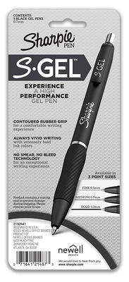 Sharpie S-Gel, Gel Pens, Medium Point - 0.7 mm, Black Gel Ink Pens, 4 + 1  Bonus, 5 Count - Yahoo Shopping