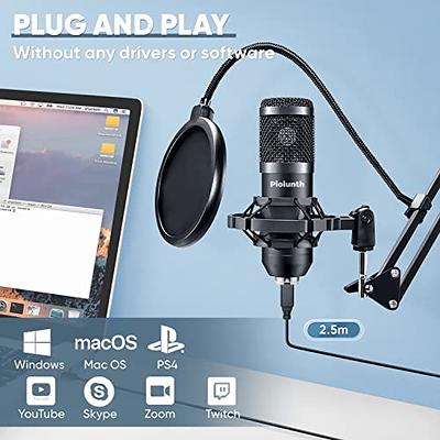 Podcast Microphone Professional 192Khz/24Bit USB Condenser