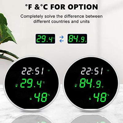 WiFi Thermometer Hygrometer: Digital Indoor Temperature Humidity Sensor  with LED Backlit Display, App Notification Alert, Free Data Storage Export,  Smart Temperature Monitor Compatible with Alexa - Yahoo Shopping