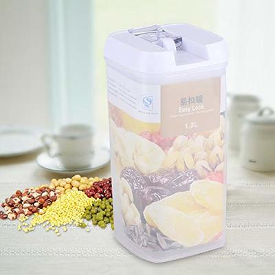Cereal Containers Storage Set, Airtight Food Storage Container with Lid  4L/135.2oz,4PCS BPA-FREE Plastic Pantry Organization Canisters for Rice  Cereal Flour Sugar Dry Food in Kitchen