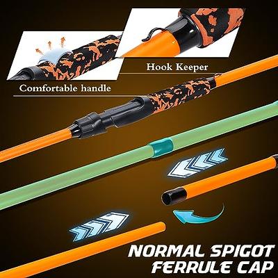 EOW XPEDITE Portable Telescopic Spinning Fishing Rods, 24T Carbon Blanks &  Solid Carbon Tip, Comfortable Cork Handle, Travel Rod, Fresh & Salt Water  Fishing, Light Weight and Short Collapsible Rods, Rods 