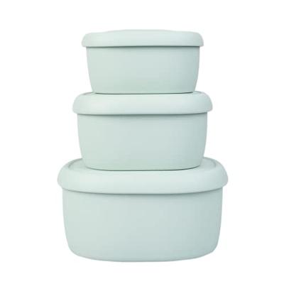 Silicone Food Storage Containers with BPA Free Airtight Plastic