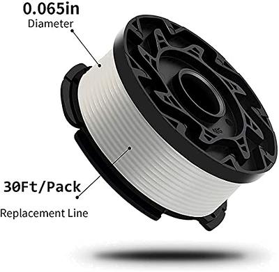 String Trimmer Replacement Spool for Black + Decker String Trimmer Edger,  AF-100 30ft 0.065 Auto-feed Weed Eater Refills Replacement Spools,  Durable