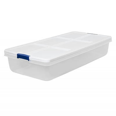 Bella Storage Solution 17.5-Gallons (70-Quart) Clear Rolling