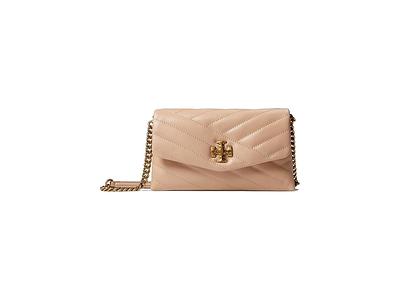 Tory Burch Kira Chevron Chain Wallet In Devon Sand