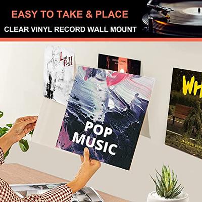 Record Holder Wall Mount, 6 Pack Clear Vinyl Record Shelf Storage