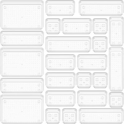 Bathroom Plastic 9 Slot Mixed Cosmetic Organizer Clear - Brightroom™