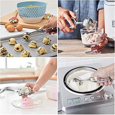 Cookie Scoop Set of 3 - Stainless Steel Ice Cream Scooper with Trigger,  Small, Medium and Large Cookie Scoops for Baking, Easy to Clean, Highly  Durable, Ergonomic Handle Cookie Dough Scoop 