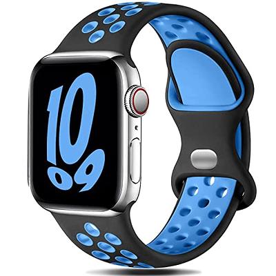 Recoppa Lace Silicone Band Compatible with Apple Watch Band 38mm 40mm 41mm  42mm 44mm 45mm Women, Hollowed-out Breathable Soft Sport Strap Replacement