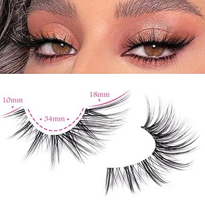 SEMATA 15MM Manga Lashes Faux Mink Lashes Wispy False Lashes Natural Look  Korean Anime Eyelashes Look Like Individual Lashes with Clear Band 10 Pairs  - Yahoo Shopping