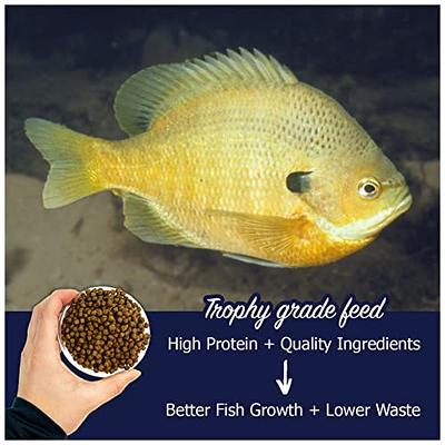 Natural Waterscapes Game Fish Food Variety | Pond and Lake Fish Food Pellets | 22 lb Bag | Feed to Bass, Bluegill, Trout, Catfish, Tilapia | Floating