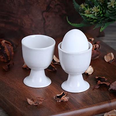 Ceramic Egg Cup with Spoon Rest  Boiled Egg Holder & Vintage Egg