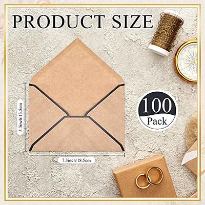  50 Pack, Size A7, Thick Luxury Invitation 5 x 7 Envelopes -  For 5x7 Cards, Self Seal, Perfect for Weddings, Invitations, Photos,  Graduation, Baby Shower