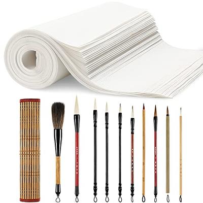 Eaasty 110 Pcs Chinese Calligraphy Paper Brush Set Xuan Rice Paper Japanese  Calligraphy Practice Writing Paper Without Grids 100 Sheets 10 Writing  Brush with Roll Up Brush Holder - Yahoo Shopping