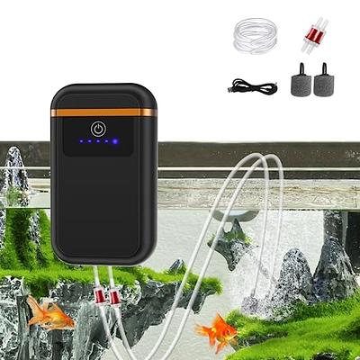 Ghosthorn USB Rechargeable Lithium Battery Powered Aquarium Air Pump with  Super Quiet Structure, Portable Live Bait Aerator for Bubble Box Minnow