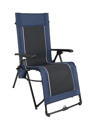 Ozark Trail Quad Zero Gravity Lounger Camping Chair Blue Adult