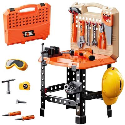 Mozlly Kids Power Tools Rolling Construction Car Case Playset- Kids  Workbench Box with Belt, Chainsaw Toy, & More Power Tool Toys - Mechanic,  Construction, Carpenter Pretend Play for Girls and Boys 