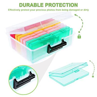 Citylife 5 PCS Plastic Storage Bins with Latching Lids Portable