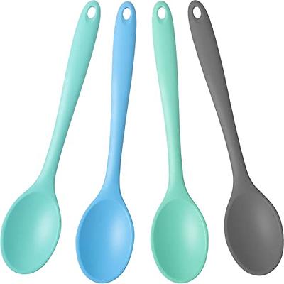 2 Pcs Silicone Spoons for Cooking Heat Resistant, Hygienic Design Cooking  Utensi Mixing Spoons for Kitchen Cooking Baking Stirring Mixing Tools
